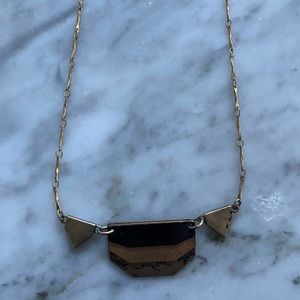 Madewell 1937 bronze and black necklace, 19" chain